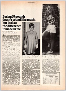 1976 PRINT AD Ayds Diet Losing 37 Pounds Doesn't Sound Like Much But Look - Picture 1 of 1