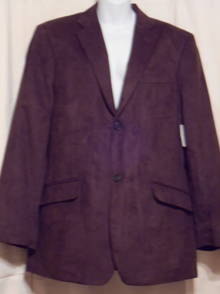 Chaqueta deportiva Concepts by Claiborne para hombre de gamuza sintética marrón talla mediana (M) nueva con etiquetas Foto 1 de 1