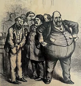 Thomas Nast Boss Tweed Fraud 1871 Victorian Woodcut Engraving Politics LGBinTN1 - Picture 1 of 3