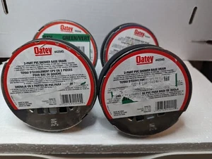 Oatey Gray PVC Shower Drain 4.25" Snap-In Stainless Steel Drain Cover **4 Pcs** - Picture 1 of 1