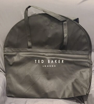 New Ted Baker Garment Bag Black White Letters Nylon Canvas Suit Dress FREE SHIP