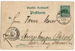 Papelería alemana SW África 1900 Imperio usada WINDHOEK a Stavenhagen, Alemania - Imagen 1 de 1