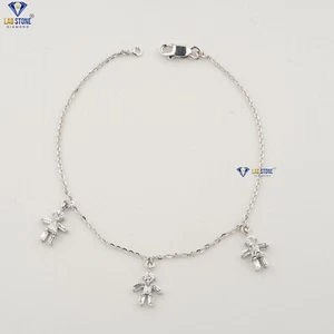 Brazalete de diamantes cultivados en laboratorio corte baguette redondo, triángulo, 1,12 TCW de plata 925 - Imagen 1 de 2