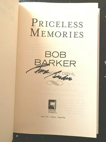 Bob Barker Signed In Person Priceless Memories Hardcover Book - Authentic Cover