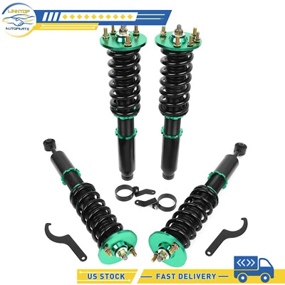 Green Coilover For Honda Accord 2003-2007 Shock Absorber Adjustable Height Foto 1 de 4