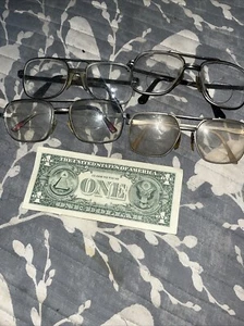 Vintage Oversized Gold Aviator Frame Eye Glass Frames 1980’s Lot - Picture 1 of 12