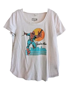 Marvel Shirt Herren Medium Spiderman Kurzarm Rundhals Grafik T-Shirt weiß - Bild 1 von 5