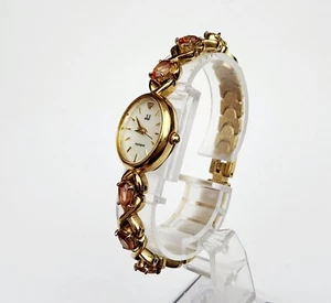 Women's GENUINE GEMSTONES Watch JULES JURGENSEN A112SS. Topazes. MOP Dial - Picture 1 of 20