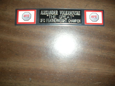 ALEXANDER VOLKANOVSKI (UFC) NAMEPLATE FOR SIGNED TRUNKS DISPLAY/PHOTO/PLAQUE Cover