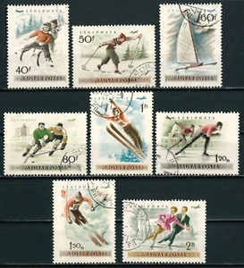 HUNGARY OLD STAMPS 1955 - Airmail - Winter Sports - USED/CTO - Picture 1 of 2