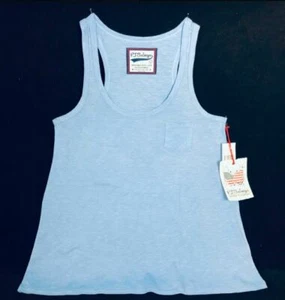 PJ Savage superweiches Pyjama-Tanktop mit Racerback, helles jeansblau - neu mit Etikett - Bild 1 von 3
