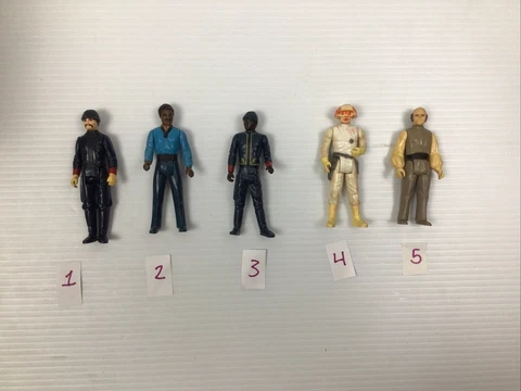 Vintage Star Wars Figure Lot of 5! 2 Bespin Guards, Lando, CC Pilot, & Lobot Cover