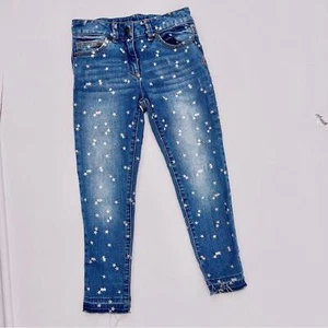 Crewcuts Star-Printed Stretch Toothpick Jeans w/adjustable waist ~ Size 7 - Picture 1 of 5