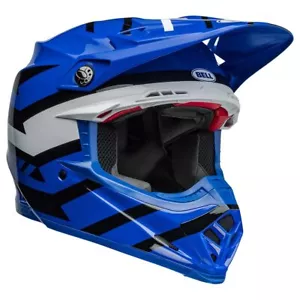Bell Moto Ps Moto-9S Flex Banshee Gloss Blue/White X-Large -Fully Functional - Picture 1 of 5