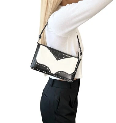 Christian Dior Vintage Trotter Monogram Logo D'trick Shoulder Bag Black Leather - Image 1 of 4