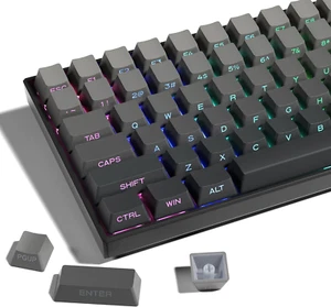XVX PBT Gradient Gray Keycaps - Side Printed, Double Shot Shine Through, Minimal - Picture 1 of 12