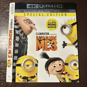 Despicable Me 3 Special Edition 4K SLIPCOVER ONLY NO MOVIE, ARTWORK, CASE, Etc - Foto 1 di 10