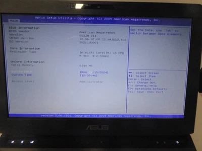 ASUS ROG G53J i5 M460 6GB Notebook senza batteria HDD e alimentatore si accende - Immagine 1 di 4