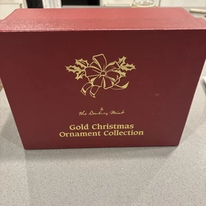 DANBURY MINT Gold Plated Christmas ORNAMENTS 2001 in Box -12 + 1 - Picture 1 of 8