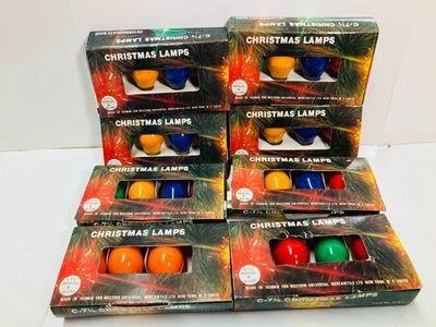 Vintage  Replacement  Christmas Bulbs  8 Packs = 32  C7  Bulbs ~ all  BRAND NEW - Image 1 of 4