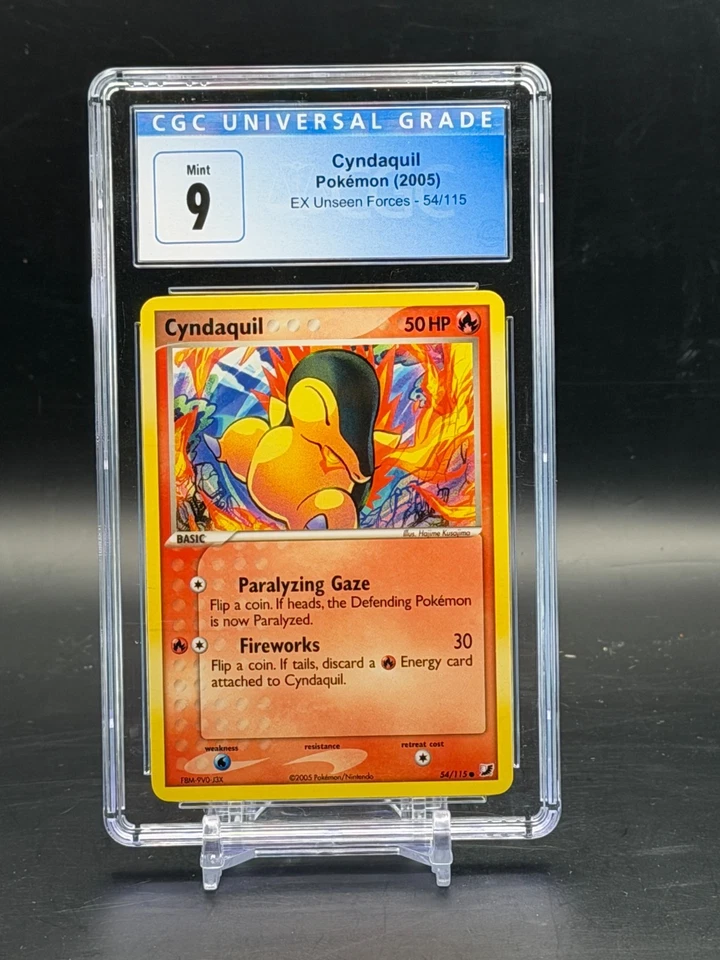 CGC 9 Mint Cyndaquil EX Unseen Forces Common Pokemon 54/115 - Image 1 of 2