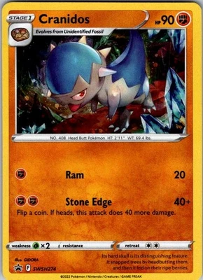 Pokemon | SWSH: Sword & Shield Promo Cards | Cranidos - | SWSH274 | Holo | NM - Image 1 of 2