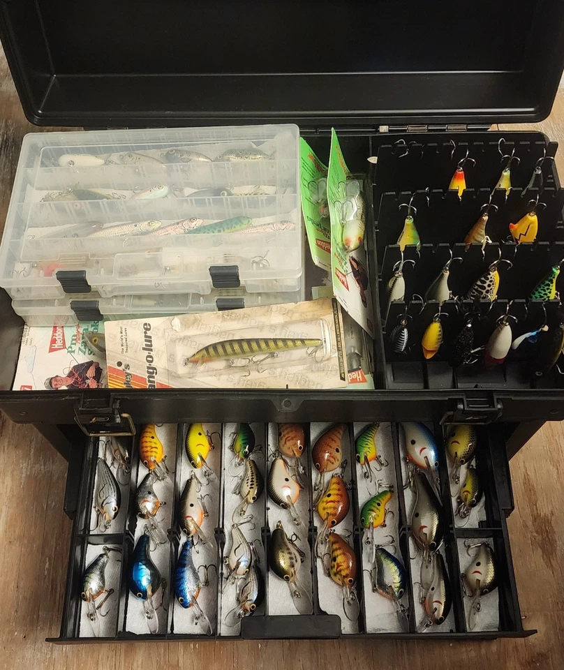 Colección de señuelos vintage Bagleys Heddon Excalibur 191 con caja sin precio base Foto 1 de 4