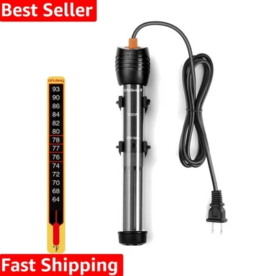 Aquecedor de aquário Precision 100W com desligamento automático para manutenção pacífica de peixes - Imagem 1 de 4