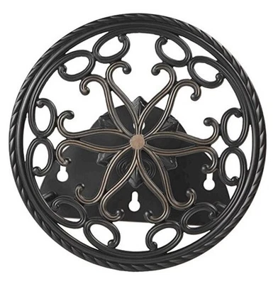  671 Wall Mount Decorative Garden Hose Butler, Holds 125-Feet of Bronze Tulip - Image 1 of 4