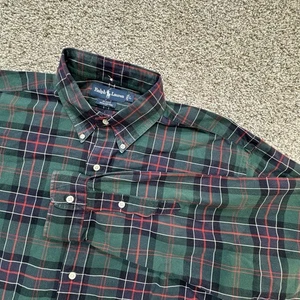 Polo Ralph Lauren "Blake" Men's Button Down Shirt - Plaid Green- Size L - EUC - Picture 1 of 8