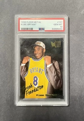 Fleer Metal Kobe Bryant 1996 radiocontrol bases frescas #137 PSA 10 GEMAS ¡¡Como nuevo!! Lakers Foto 1 de 2