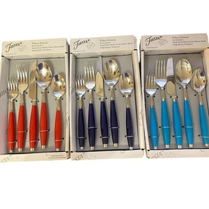 Fiesta Fiestaware 5 Pc Flatware Set Setting Silverware Dinner NEW Choose Color - Picture 1 of 11