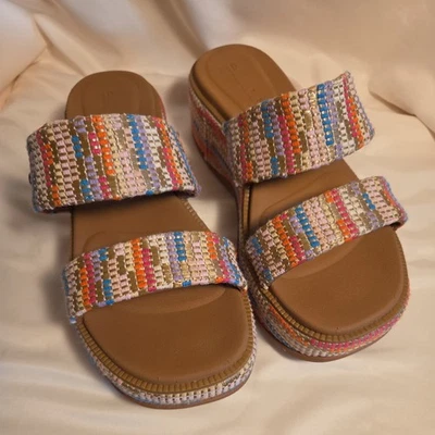 Босоножки REEF Cushion разноцветные кожаные на платформе размер 8 женские - Изображение 1 из 4