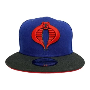 New Era 9FIFTY G.I. Joe Cobra Logo Snapback Hat Cap Royal Black Red - Picture 1 of 4