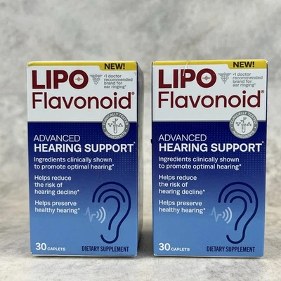 2 garrafas!  Suporte auditivo avançado flavonóide LIPO 30 cápsulas no total - 03/2026 - Imagem 1 de 4