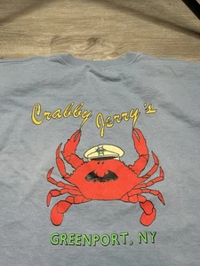 Vintage 90s Crabby Jerry’s Restaurant Greenport New York T Shirt XL - Picture 1 of 5