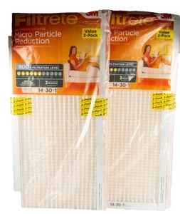 4x 3M Filtrete Allergen 14x30x1 (13.7 x 29.7) Defense 800 Filter Merv 10 4-Pack - Picture 1 of 5