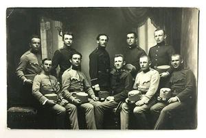 Postal foto real soldados en uniforme militar austriaco húngaro 1908-1916 RPPC - Imagen 1 de 6