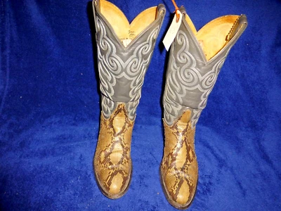BOTAS TONY LAMA PIEL DE SERPIENTE/CUERO PARA HOMBRE 9 D HECHAS EN EE. UU. HACER OFERTA Foto 1 de 4