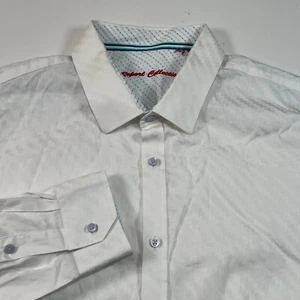 Report Collection Button Up Shirt Mens XXL White Long Sleeve Geometric - Picture 1 of 10