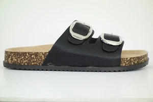 flat buckle sliders sandal slip on womens summer mules beach footbed size casual - Picture 1 of 20