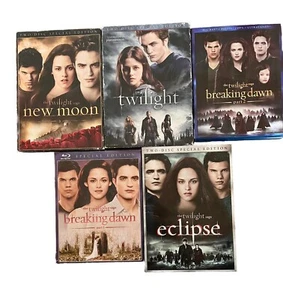 Set Of 5 Blu Ray Movies Twilight Eclipse Breaking Dawn New Moon Special Edition - Picture 1 of 2