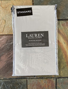 Lauren Ralph Lauren Dunham Sateen Dove Gray 100% Cotton STANDARD Pillowcase Set