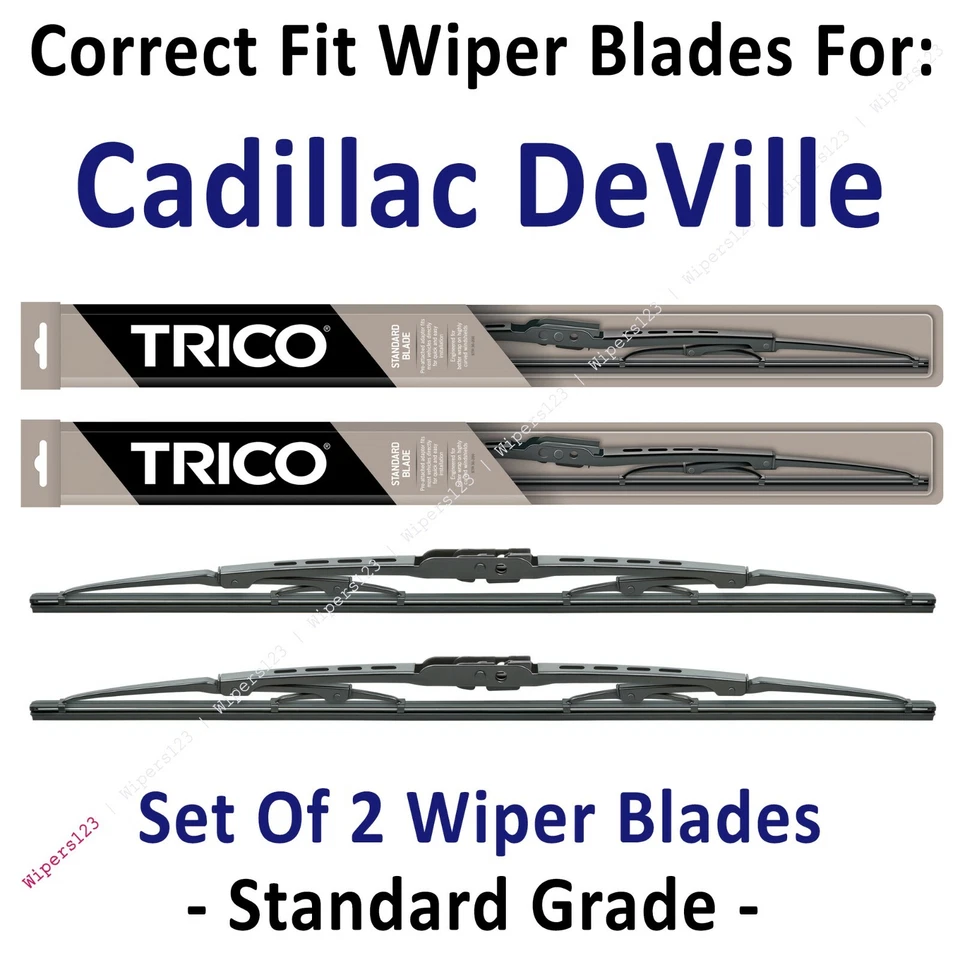 Paquete de 2 escobillas limpiaparabrisas estándar - aptas para Cadillac Deville 1970-1984 - 30180x2 Foto 1 de 1
