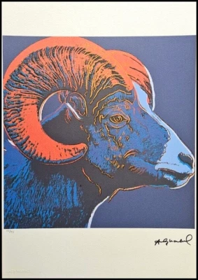 ANDY WARHOL * Bighorn Ram * signed lithograph * limited # 16/125 - Bild 1 von 4