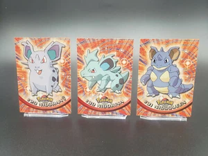 TOPPS SET - Nidoran, Nidorina, Nidoqueen - TVA S1 - NP - Pokemon - BLACK LOGO - Picture 1 of 7
