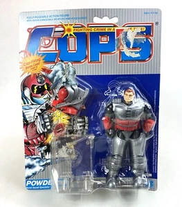 Figura de acción de colección Powder Keg COPS N Crooks nueva 1988 variante de tarjeta Hasbro IO - Imagen 1 de 3