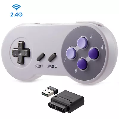 USB PC Wired SNES Gamepad Wireless NES Controller for Mac Raspberry Pi Retropie - Image 1 of 4