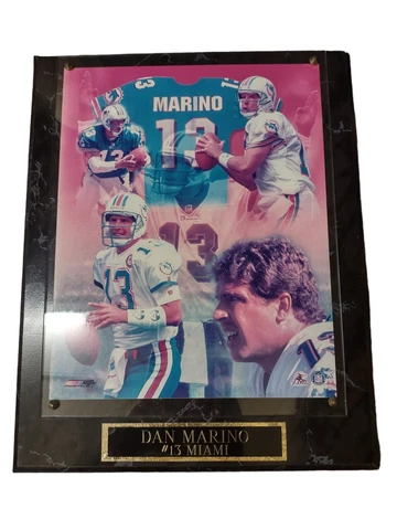 Vintage 90's Dan Marino #13 Miami Dolphins Picture Collage Plaque QB Club Cover