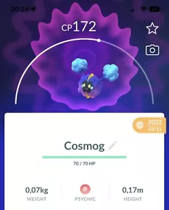 Cosmog Pokemon Lucky Trade Go Pokémon Cosmoem Lunala Solgaleo Beschreibung lesen - Bild 1 von 1